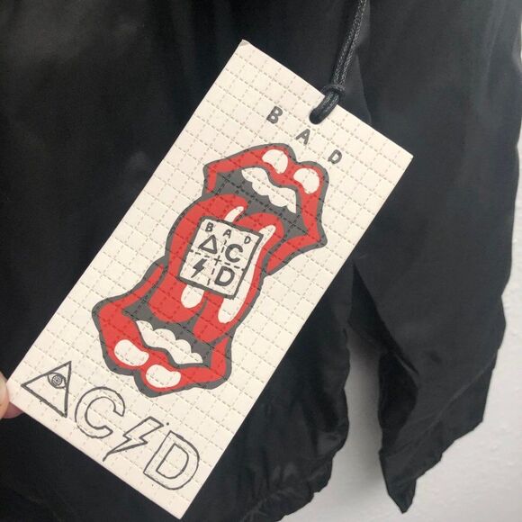UNIF x Bad Acid Black Windbreaker Jacket - Size S - Picture 5 of 7